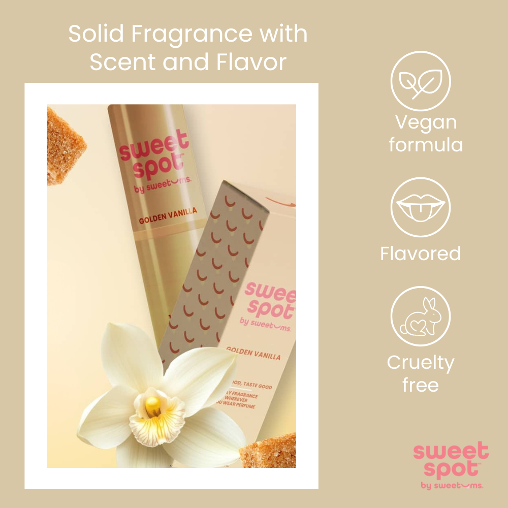 Golden Vanilla Solid Fragrance Stick | Brown Sugar & Vanilla Perfume