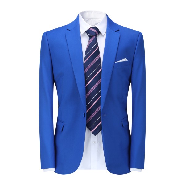 Men's Floral Print Notch Lapel Blazer | Slim Fit Fashion Jacket – Navy Blue, Sky Blue, Royal Blue & Multicolour Royal Blue