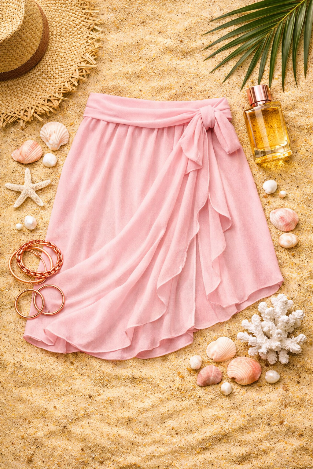 Lace-Up Long Sarong Beach Cover-Up by The Eggy's store