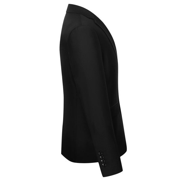 Men's One Button Slim Fit Business Blazer | Notched Lapel Daily Wear Jacket
