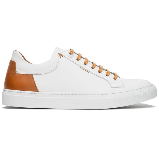 Diaz Rubberized Calfskin Sneaker in White White 11 M