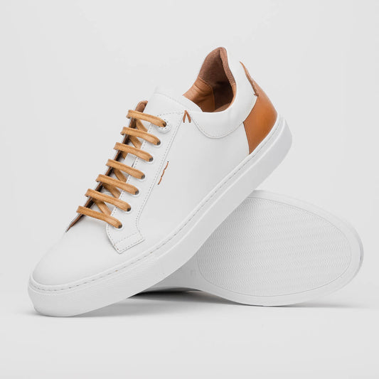 Diaz Rubberized Calfskin Sneaker in White White 10 M