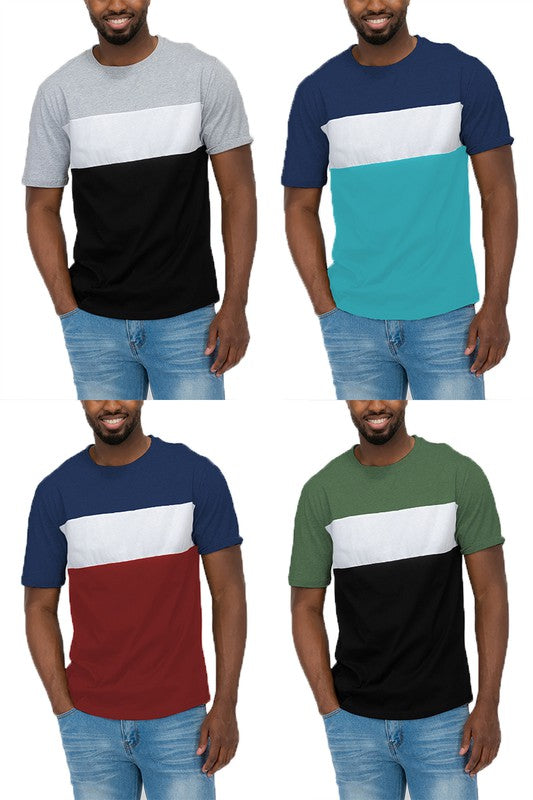 Men's Color Block Short Sleeve T-Shirt