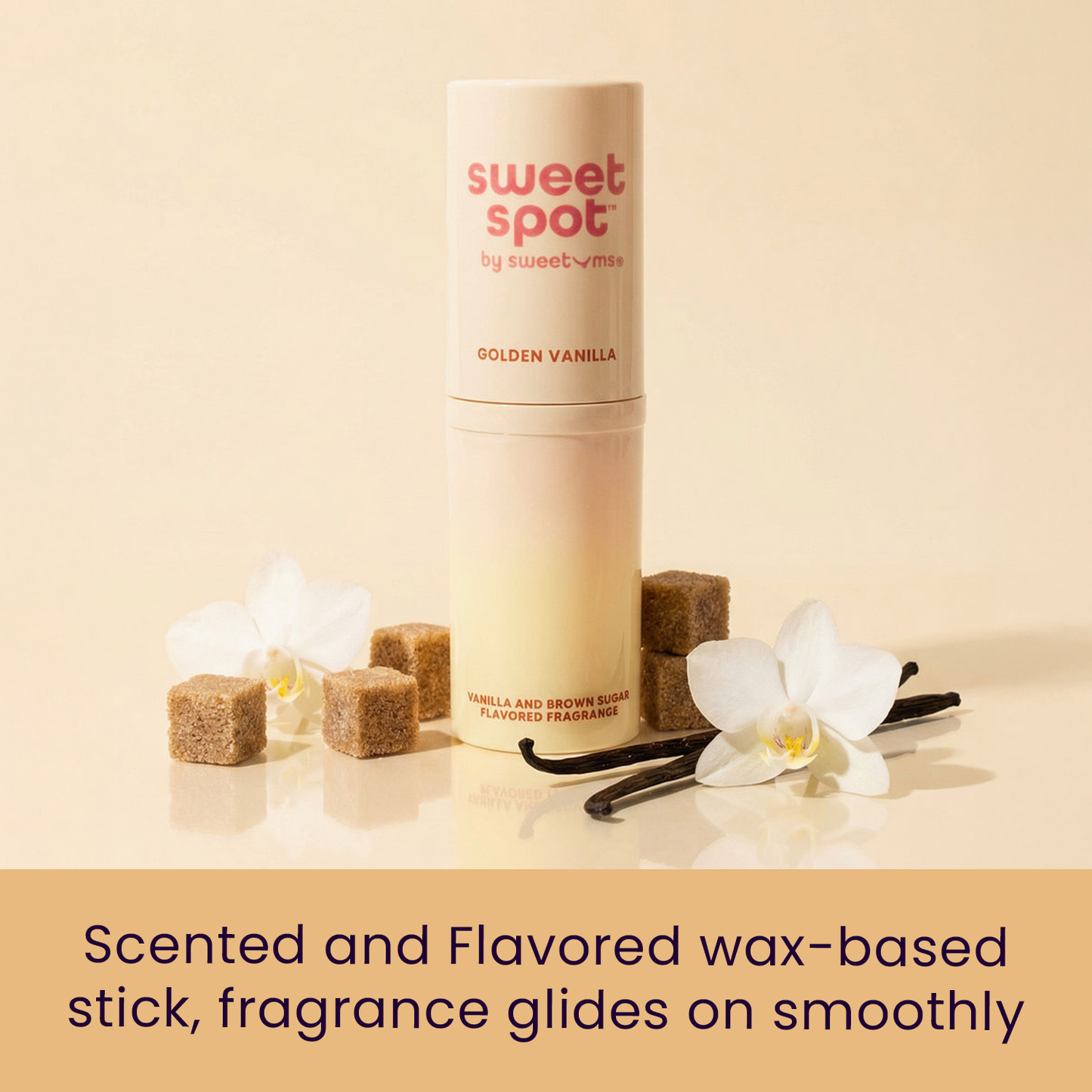 Golden Vanilla Solid Fragrance Stick | Brown Sugar & Vanilla Perfume