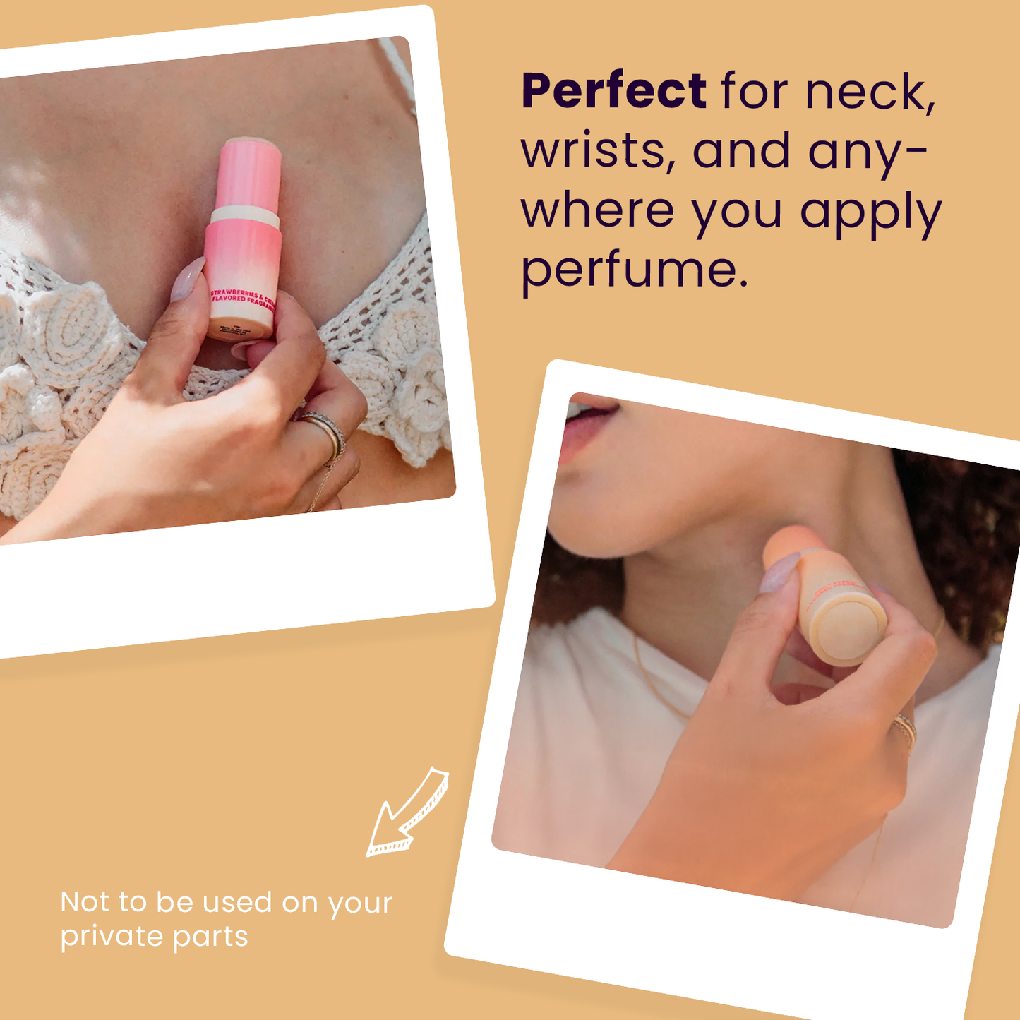 Golden Vanilla Solid Fragrance Stick | Brown Sugar & Vanilla Perfume