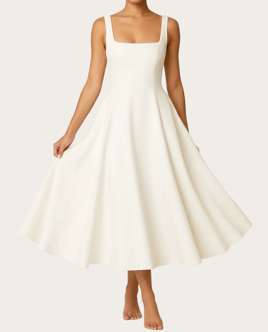 Harmony Midi Dress White