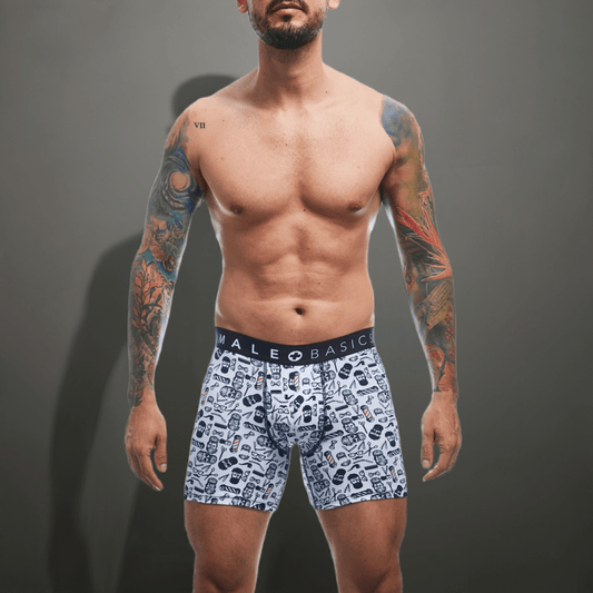 Malebasics Boxerbrief Barber Skulls