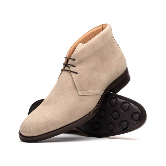 Zelli Italia Marco Men's Chukka Boot – Suede Calfskin, Sand Sand M