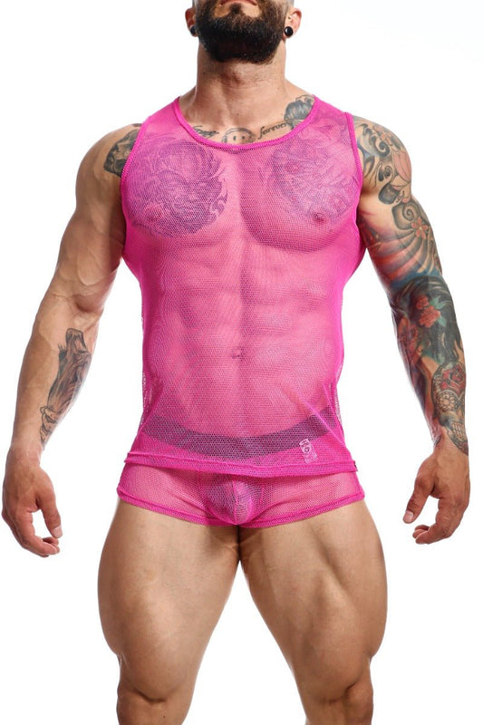 MOB Fishnet Boxer HotPink Final Sale