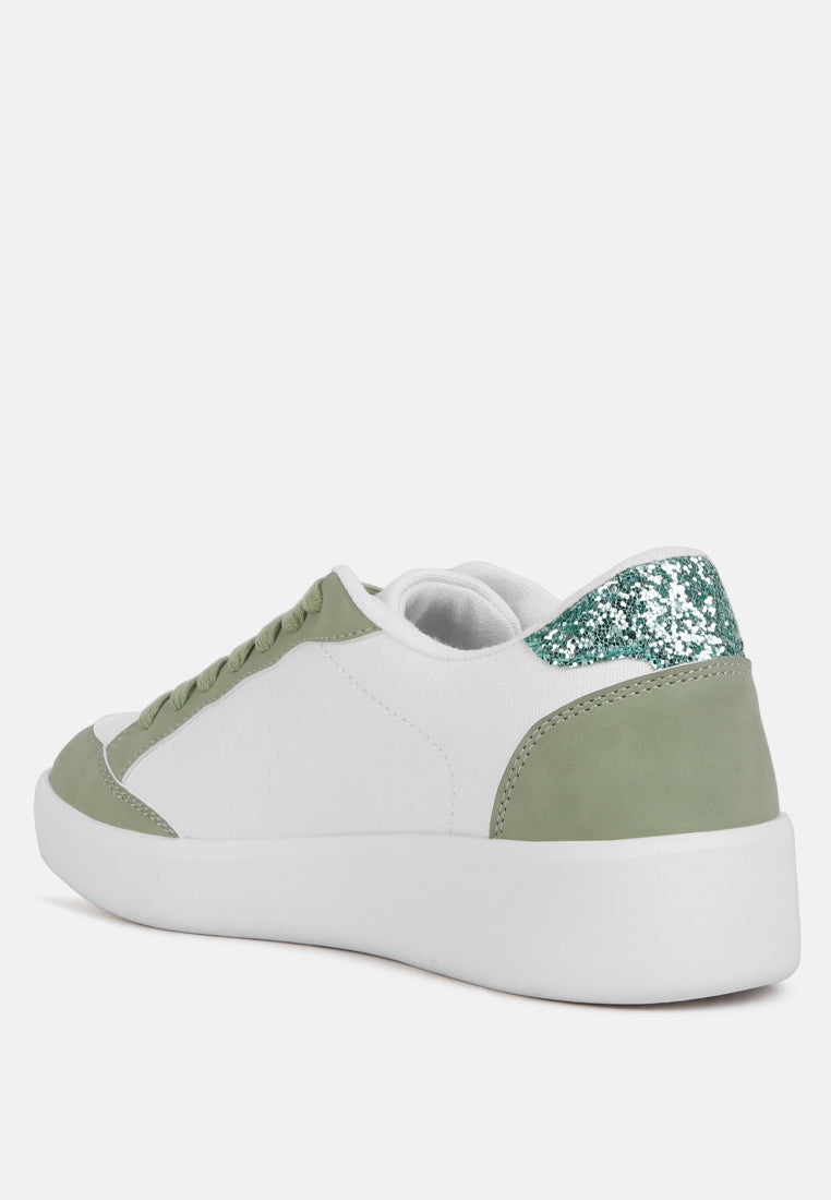 Perry Glitter Detail Star Sneakers by London Rag