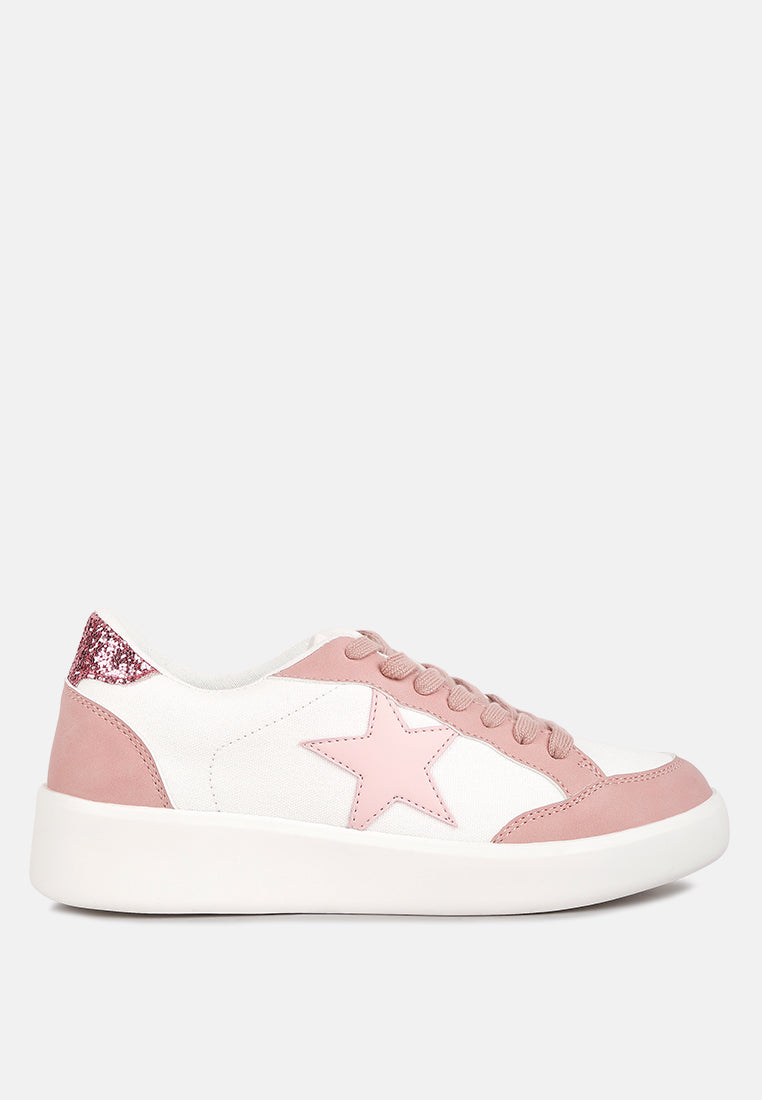 Perry Glitter Detail Star Sneakers by London Rag
