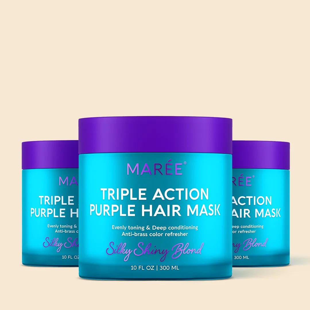 Purple Hair Mask for Blonde Hair | Toning & Deep Conditioning Treatment 3 items - Best price