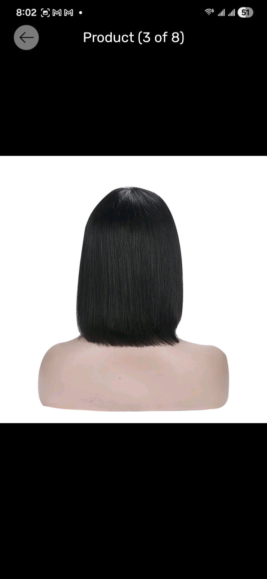 100% Unprocessed 10 Inch Brazilian Human Hair Wig