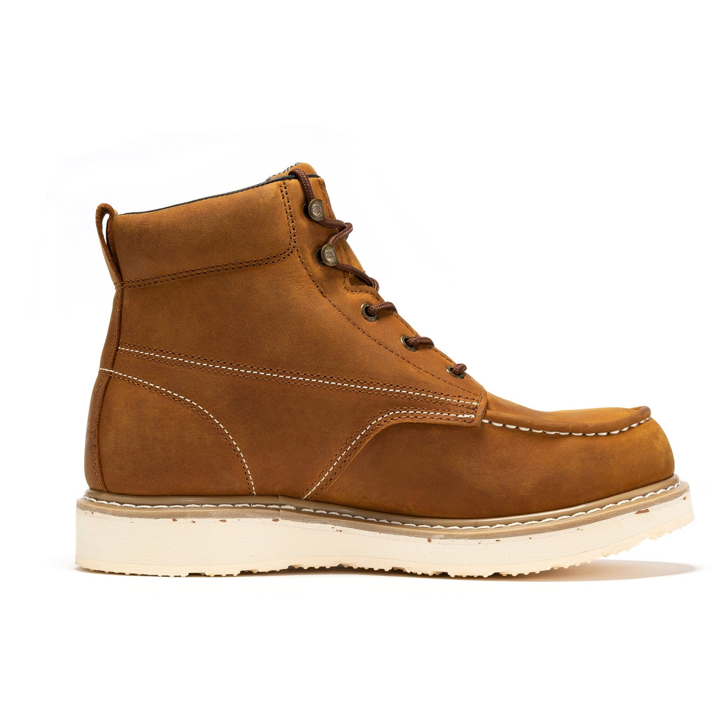 ROCKROOSTER Edgewood Men's 6" Steel Toe Waterproof Wedge Work Boot | SAP858 Brown SAP858 US 14 Normal