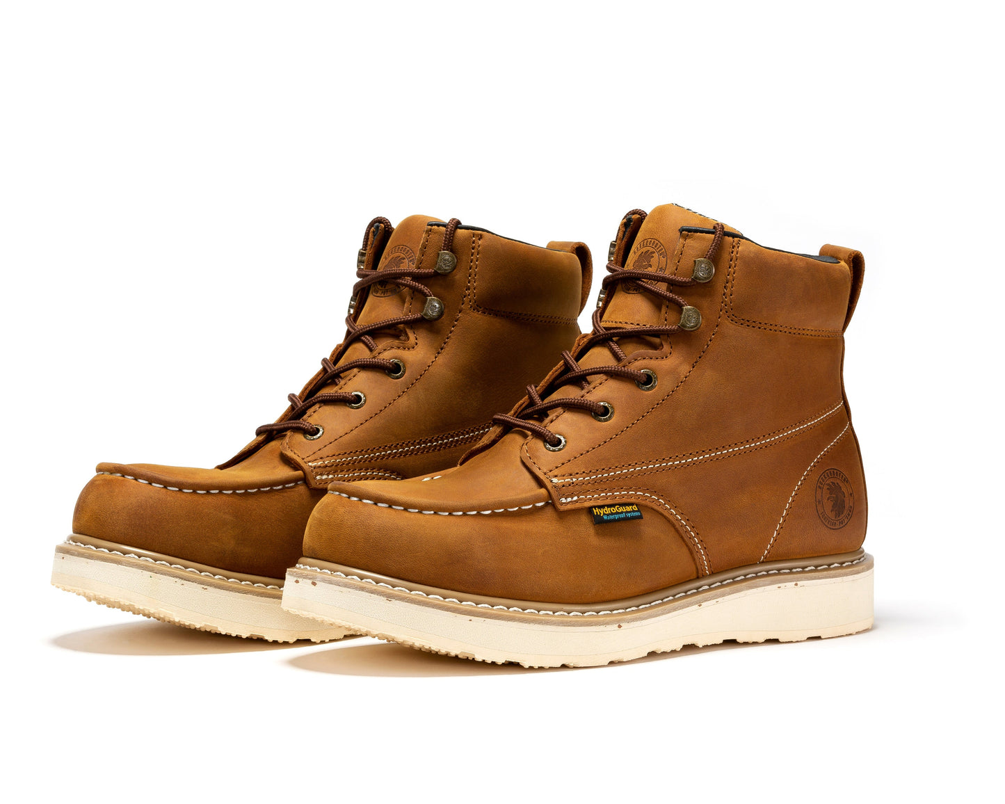 ROCKROOSTER Edgewood Men's 6" Steel Toe Waterproof Wedge Work Boot | SAP858 Brown SAP858 Normal