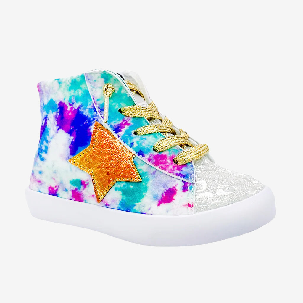 AVERY Kids Sneaker | Tie-Dye Suede & Metallic Star Accent | StylechildbyJL 28 (11)
