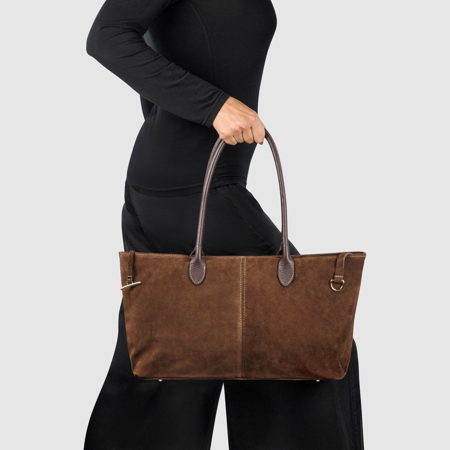 Italian Genuine Suede Tote Bag 242235