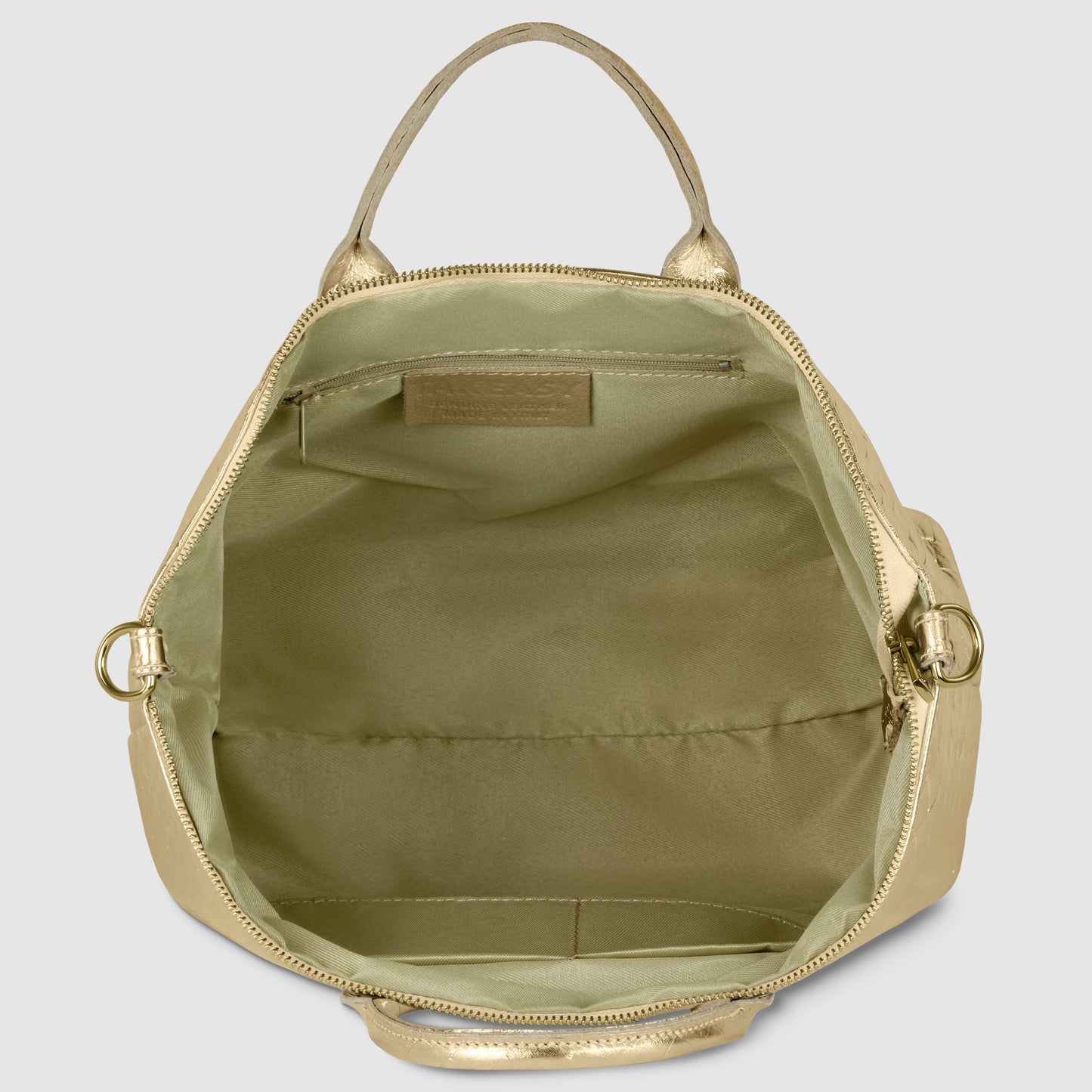 Italian Genuine Weave Metallic Suede Top-Handle Bag 112334