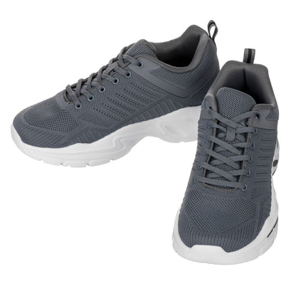 CALTO Men's Height-Increasing Super Lightweight Sneakers in Grey / White