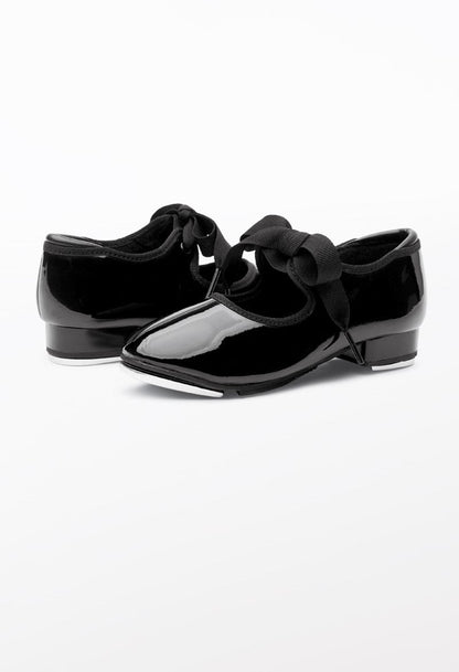 Children's Ribbonette Tap Shoe W600C | Patent Dance Tap Shoe