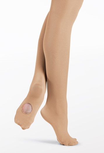 Adult Convertible Tights | 2-in-1 Cropped & Footed Hosiery Lt. Suntan